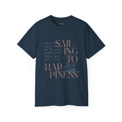 Sailing To Happiness Graphic Cotton Tee