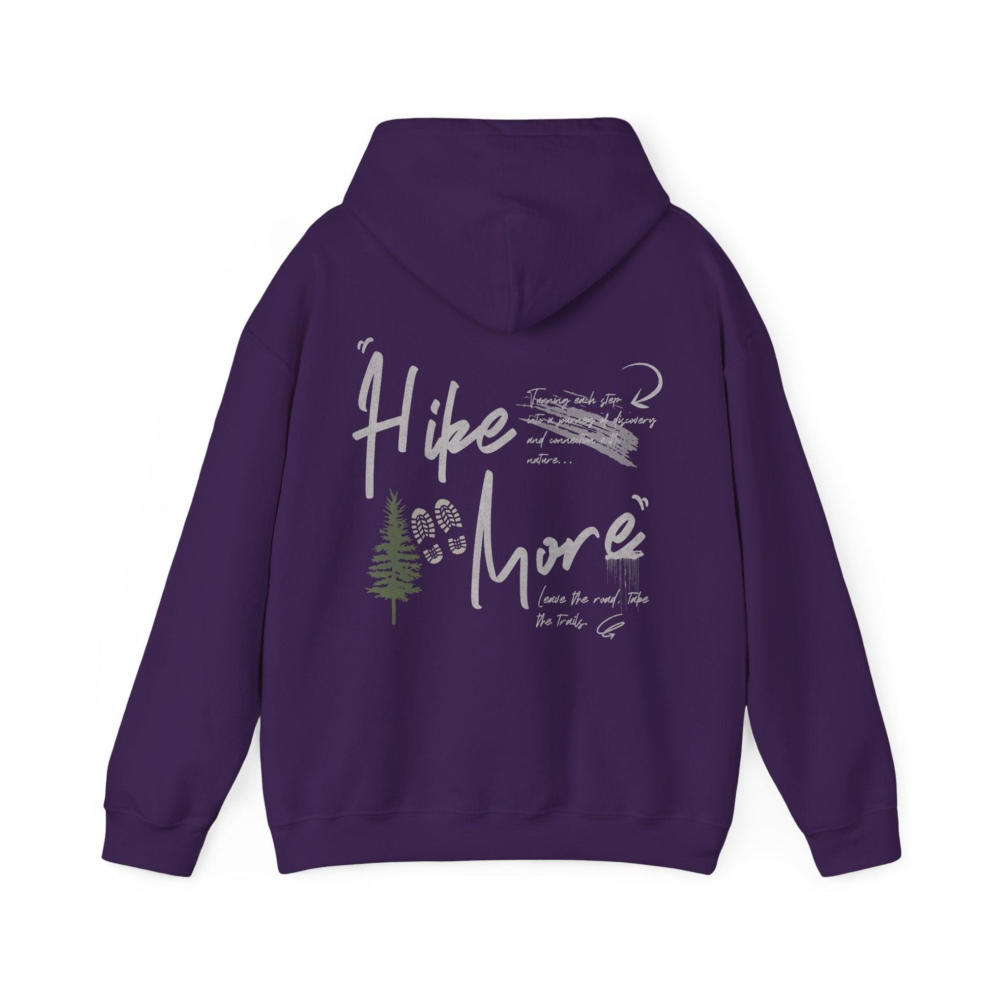 Women Woman Hoodie Back Graphic Purple Hiking Hike Winter