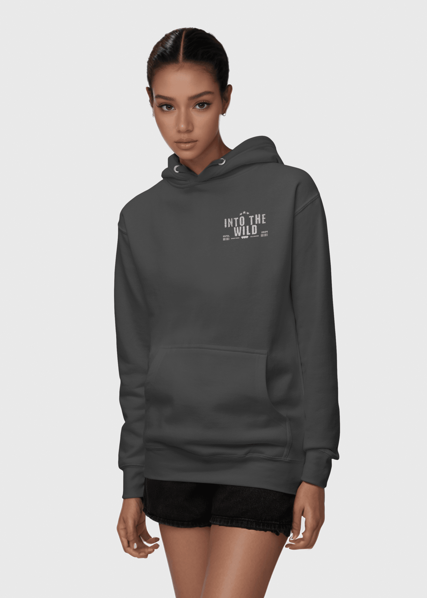 Women Woman Hoodie Grey Heather Winter