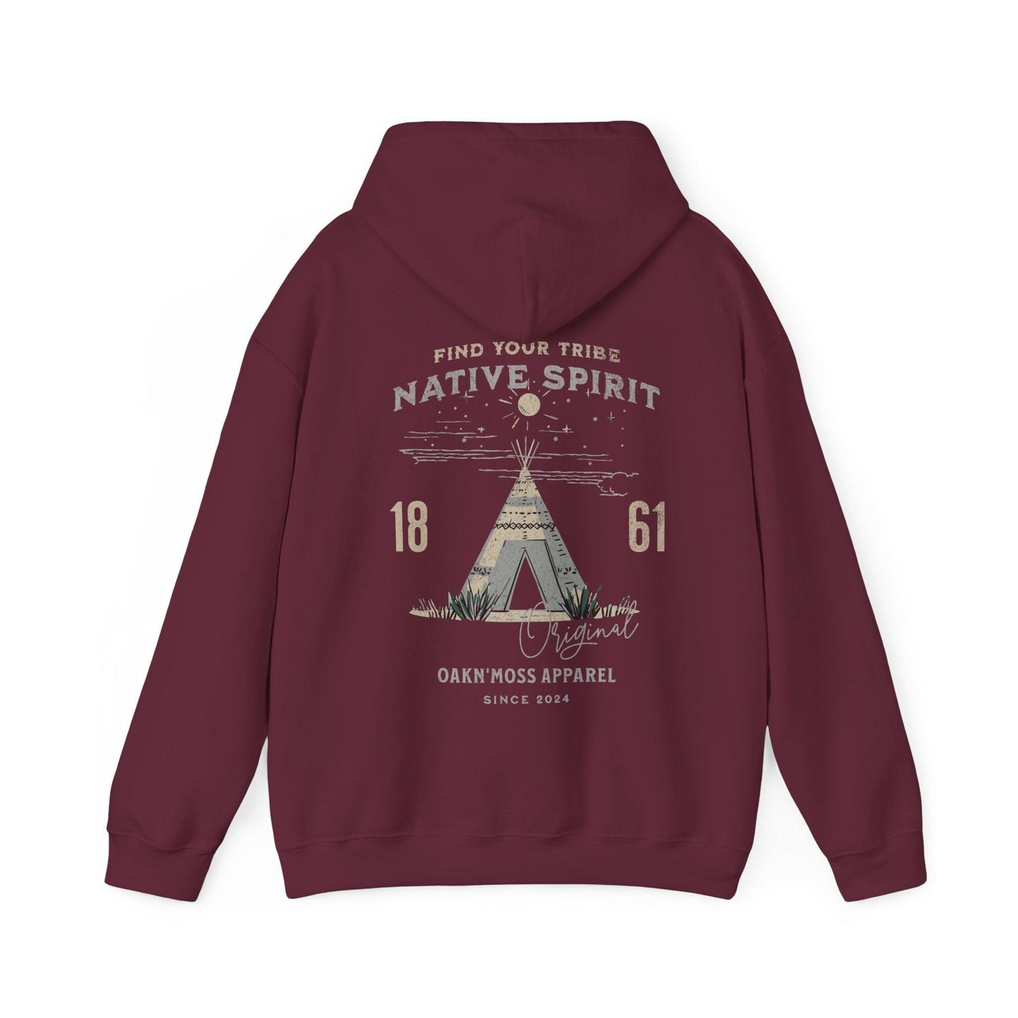 Maroon Women Hoodie Winter Back Graphic