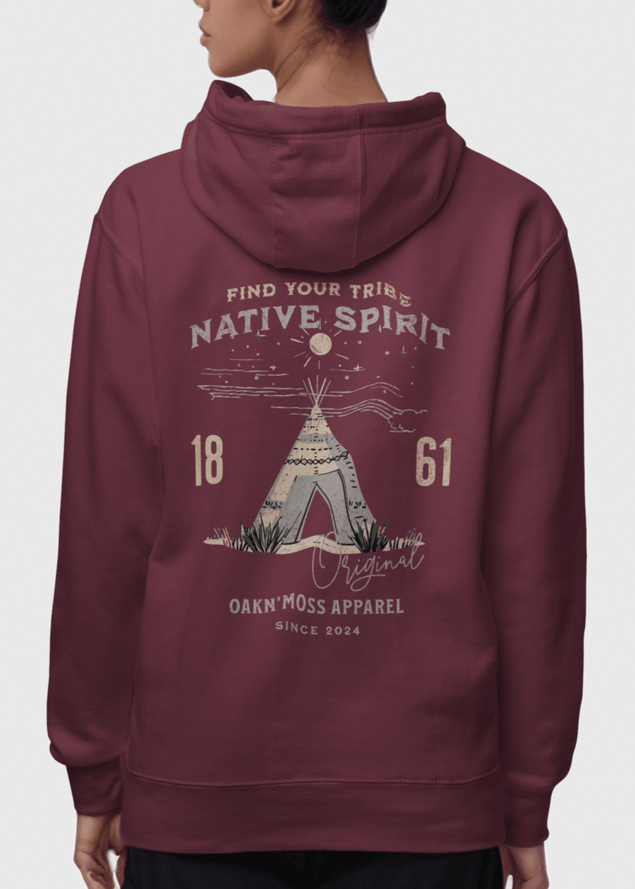 Women Maroon Hoodie Back Graphic