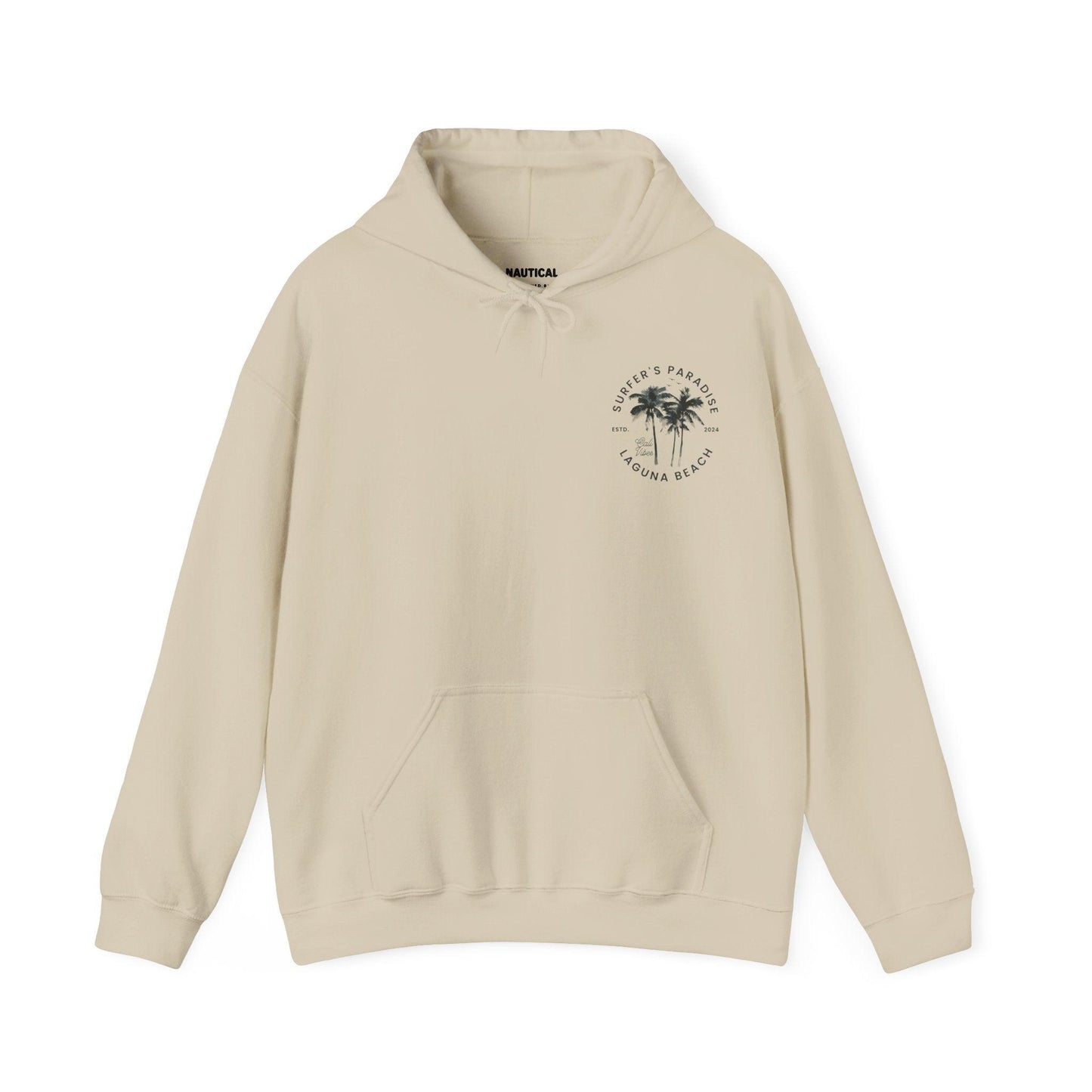 Men Hoodie Sand Front Surf