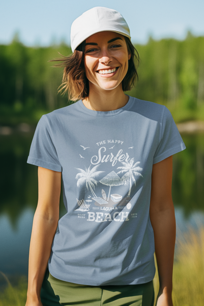 T-Shirt Women Blue Surf Surfing 