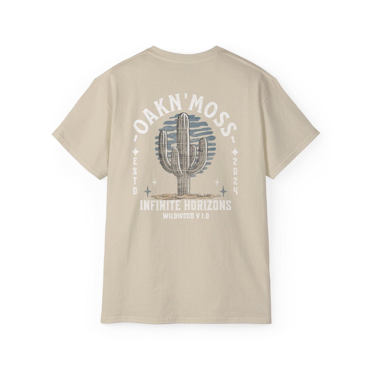 Men T-Shirt Cactus Graphic Sand Back