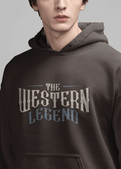 Men Hoodie Dark Chocolate Western Legend