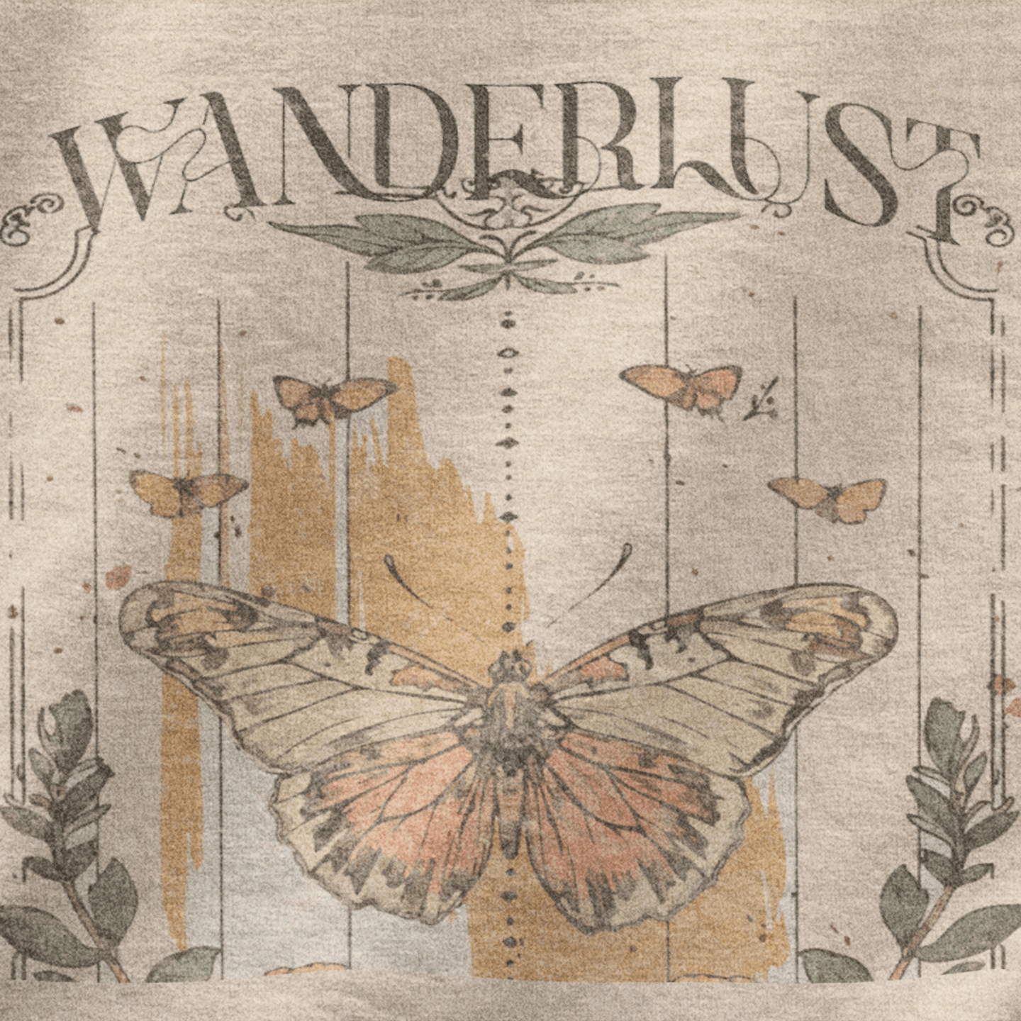 Butterfly Wanderlust T-shirt Women Sand