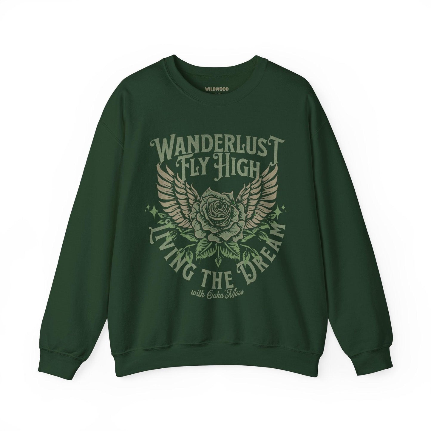 Women Sweatshirt Crewneck Forest Green