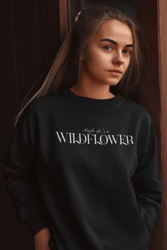 Wildflower Woman Sweatshirt Black