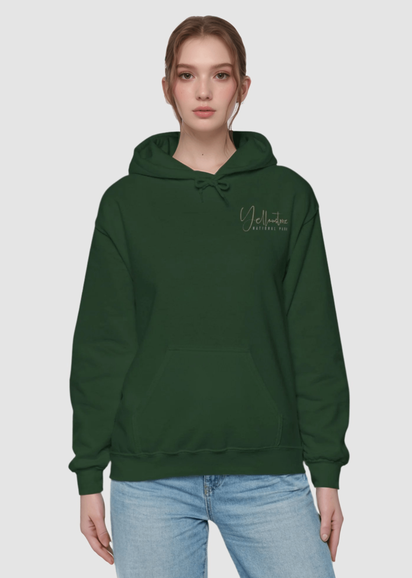 Women Forest Green Yellowstone Hoodie