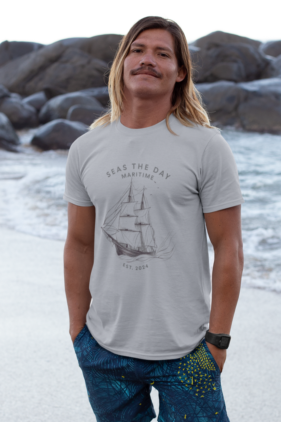 Seas The Day Graphic Cotton Tee